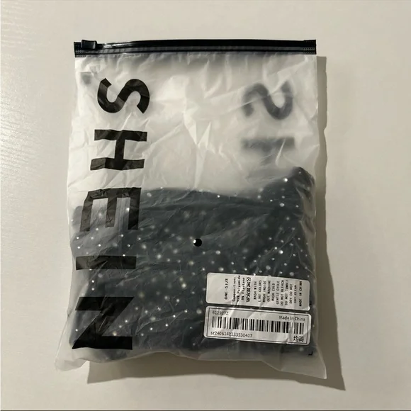 SHEIN Black Rhinestone Lace-Up High-Cut Bodysuit - Picture 8 of 9